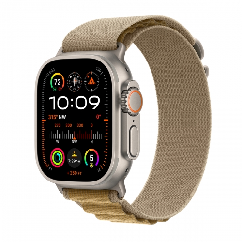 Apple Watch Ultra 2 49mm Cellular (Titánium-Bézs Szövet Szíj)  (M) Apple Garancia