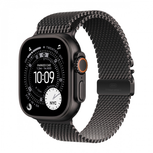 Apple Watch Ultra 3 49mm 5G (Fekete Titánium-Fekete Milánói Szíj)  (M) Apple Garancia