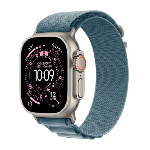 Apple Watch Ultra 3 49mm 5G (Titánium-Alpesi Pánt-Kék)  (M) Apple Garancia