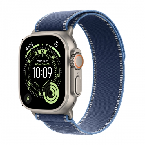 Apple Watch Ultra 3 49mm Cellular (Titánium-Kék Szövet Szíj)  (S/M) Apple Garancia