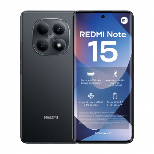 Xiaomi Redmi Note 15 LTE 256GB 8GB RAM (Fekete)