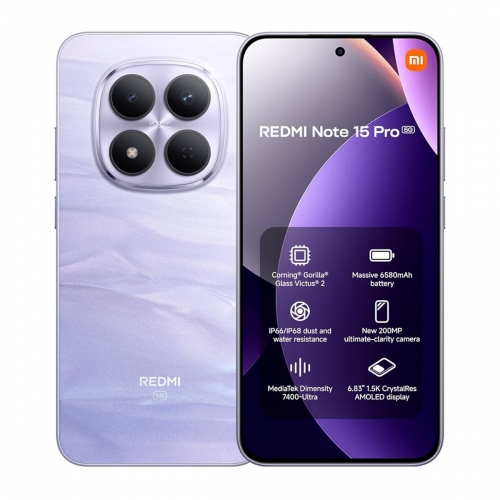Xiaomi Redmi Note 15 Pro 5G Dual-SIM 8GB 12GB RAM (Lila)